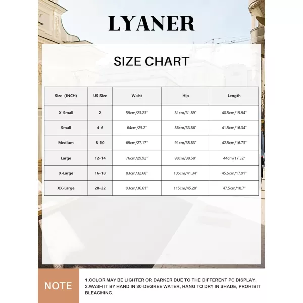 LYANER Women's Sexy Slit Slit Hem Stretchy Waist Bodycon Short Skirts