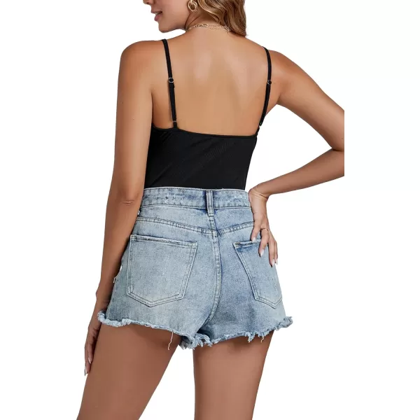 LYANER Women's Sexy Square Neck Sleeveless Ruched Bust Backless Going Out Tank Bodysuit Tops