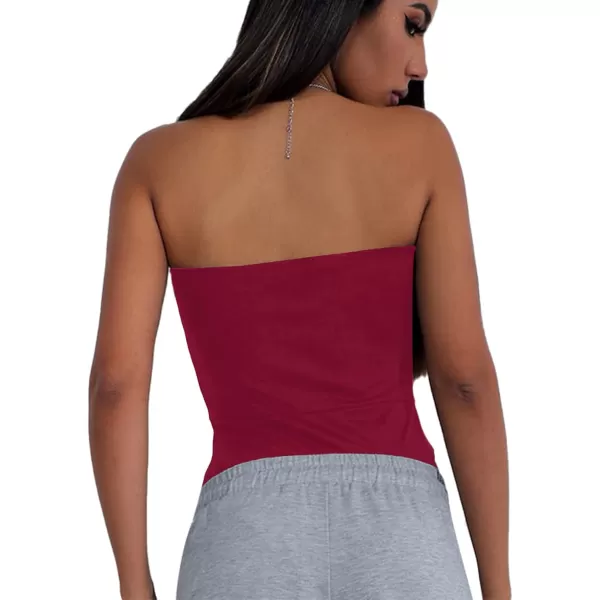 LYANER Women’s Sexy Sweetheart Neck Sleeveless Tube Tops Strapless Bustier Corset Bodysuit Top