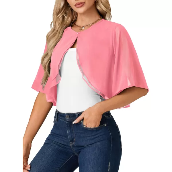 LYANER Women's Soft Lace Shawls Wraps for Evening Dresses Chiffon Wedding Shurgs Cape Cover Up