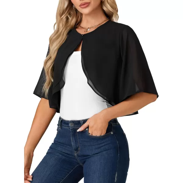 LYANER Women's Soft Lace Shawls Wraps for Evening Dresses Chiffon Wedding Shurgs Cape Cover Up