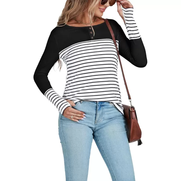 LYANER Women's Soft Long Sleeve Crew Neck Thumb Holes Sweatshirts Tunic Tops