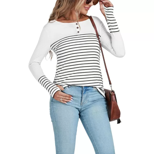 LYANER Women's Soft Long Sleeve Crew Neck Thumb Holes Sweatshirts Tunic Tops
