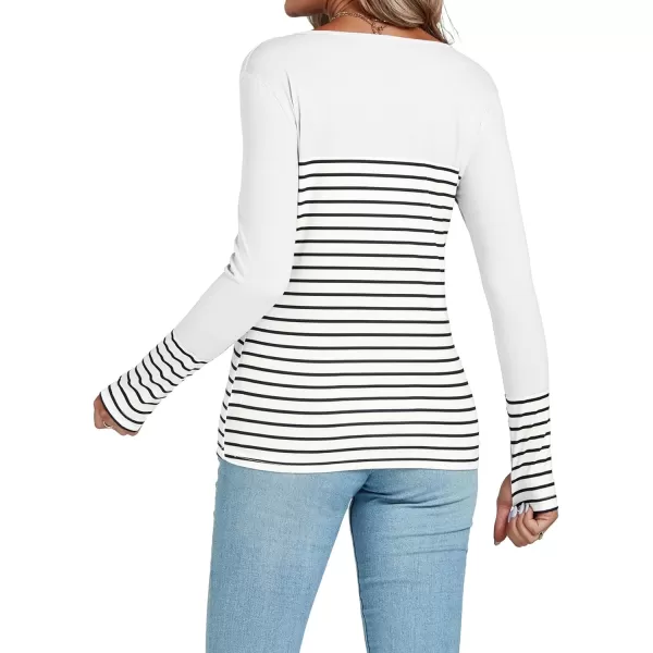 LYANER Women's Soft Long Sleeve Crew Neck Thumb Holes Sweatshirts Tunic Tops