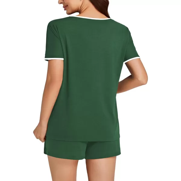 LYANER Women's Softest PJ Set 2 Piece Tops and Shorts Sleepwear Lounge Pajama Sets