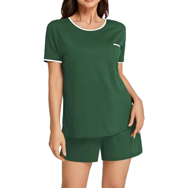 LYANER Women's Softest PJ Set 2 Piece Tops and Shorts Sleepwear Lounge Pajama Sets