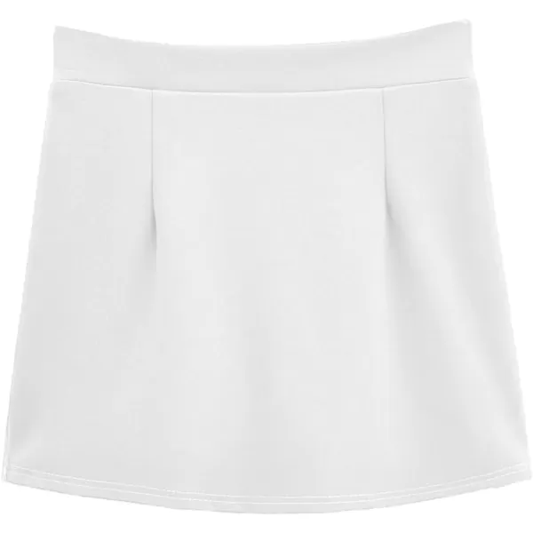 LYANER Women's Split Front High Waist Zip Up Skort Mini Bodycon Culottes Skirt