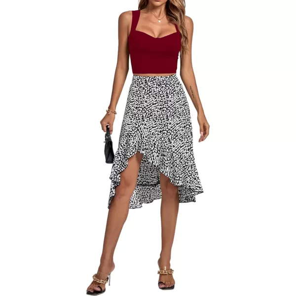 LYANER Women's Square Neck Strap Sleeveless Basic Solid Slim Shirt Tank Crop Top