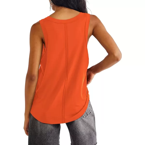 LYANER Women's Summer V Neck Basic Sleeveless Racerback Tank Top Casual Loose Shirts