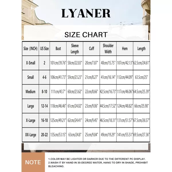 LYANER Women's V Neck Shirred Long Sleeve Office Elegant Tunic Blouse Top