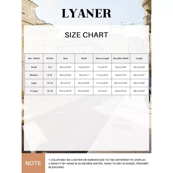 LYANER Women's V Neck Short Sleeve Button Down Slim Mini Sleepwear Nightdress