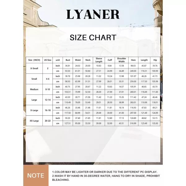 LYANER Women's V Neck Stripe High Waist Puff Short Sleeve Tiered Ruffle Hem Swing Midi Dress