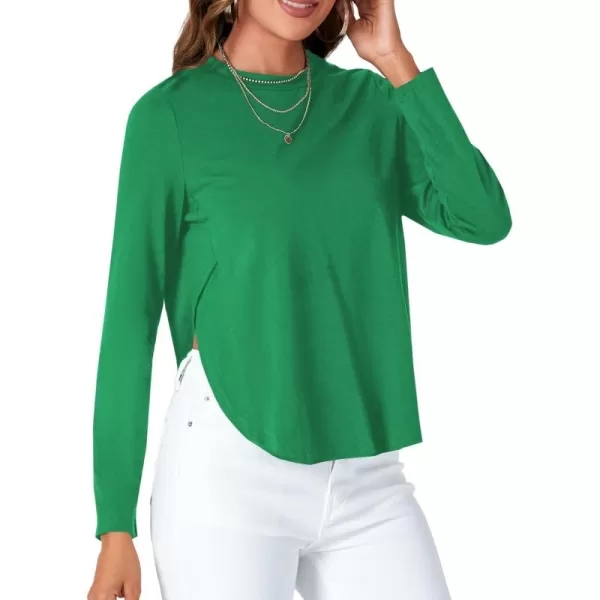 LYANER Women's Casual V Neck Puff Short Sleeve Shirt Blouses Tunic Top