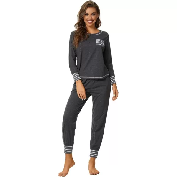 LYANER Women’s Long Sleeve Pajamas with Pants Sleepwear Loungewear Pjs Set
