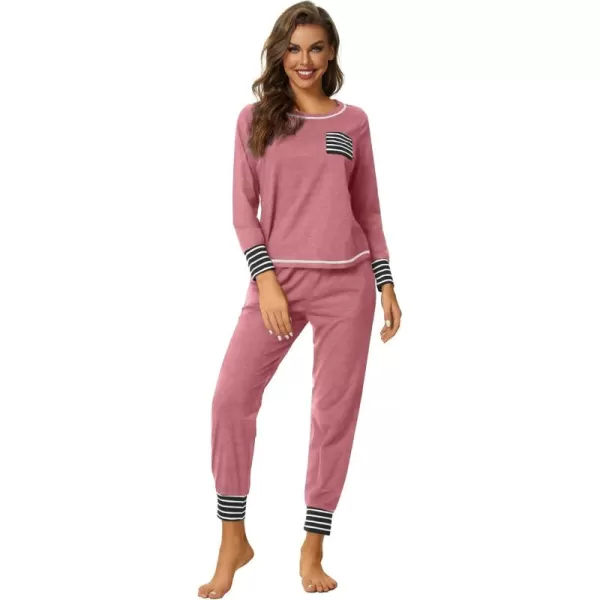 LYANER Women’s Long Sleeve Pajamas with Pants Sleepwear Loungewear Pjs Set