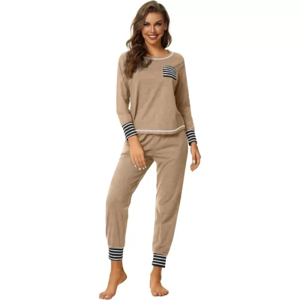 LYANER Women’s Long Sleeve Pajamas with Pants Sleepwear Loungewear Pjs Set