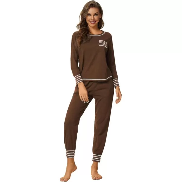 LYANER Women’s Long Sleeve Pajamas with Pants Sleepwear Loungewear Pjs Set