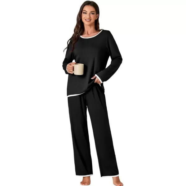 LYANER Women's Pajama Set Long Sleeve Sleepwear Ladies Soft Pjs Lounge Set 2023
