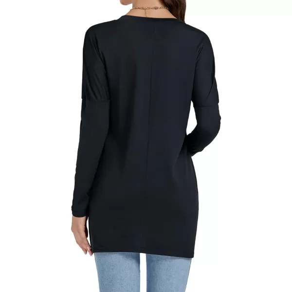 LYANER Women's 2024 Crew Neck Long Sleeve T-Shirts Loose Blouse Casual Tunic Tops for Leggings with Pocket
