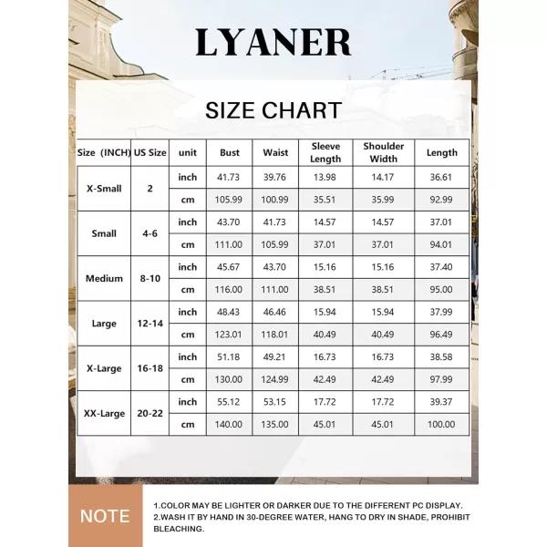 LYANER Women's Callor Button Down Puff Short Sleeve Ruffle Hem Loose Babydoll Mini Dress