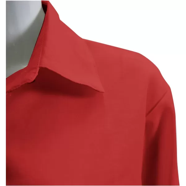 LYANER Women's Collar V Neck Belted High Low Roll Half Sleeve Pocket Front Office Mini Dress