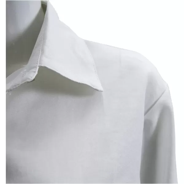 LYANER Women's Collar V Neck Belted High Low Roll Half Sleeve Pocket Front Office Mini Dress