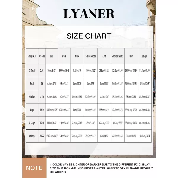 LYANER Women's Crewneck High Waist Puff Short Sleeve Button Back Babydoll A-line Mini Dress with Pocket