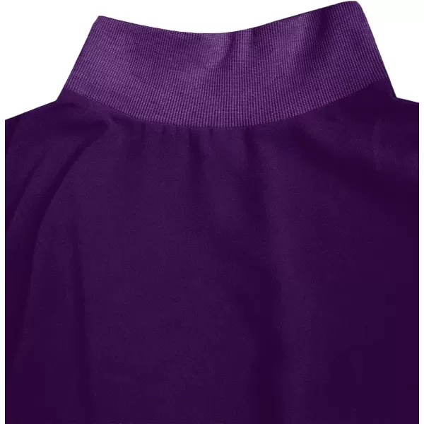 LYANER Women's Mock Neck Asymmetrical High Low Balloon Long Sleeve Long Shirt Blouse Tunic Top