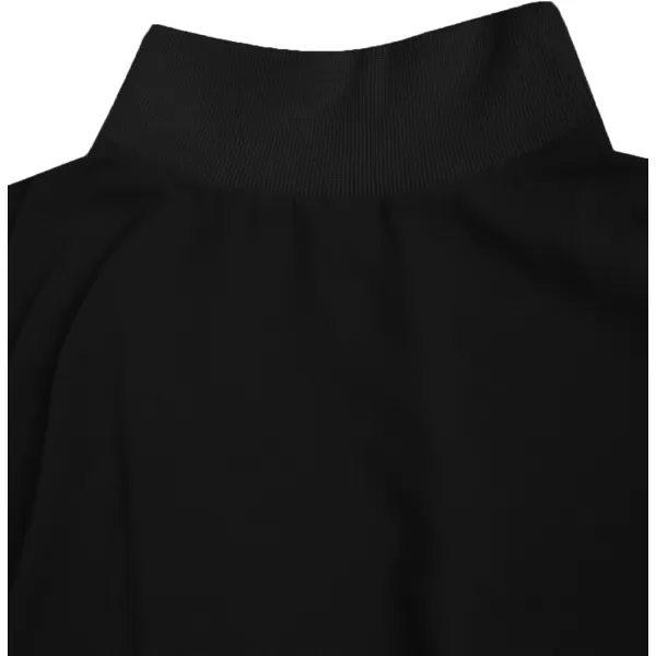 LYANER Women's Mock Neck Asymmetrical High Low Balloon Long Sleeve Long Shirt Blouse Tunic Top