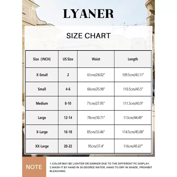 LYANER Women's Casual Tie Front Smocked High Waist Wide Leg Pleated Palazzo Lounge Pant