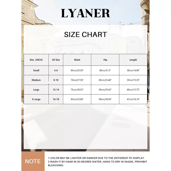 LYANER Women’s High Waist Elastic Pleated Ruched Ruffle Flowy Summer Cute Beach Shorts