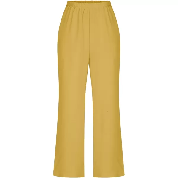LYANER Women's 2 Piece Outfits V Neck Sleeveless Button Front Tank Top And High Waist Straight Wide Leg Long Pants Set