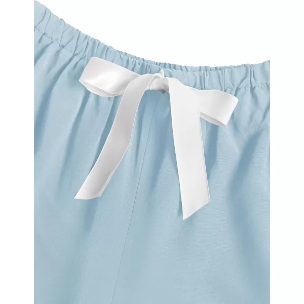 LYANER Women's Modal Pajamas Set Pocket Short Sleeve Shirt with Shorts Set PJS Sleepwear Loungwear