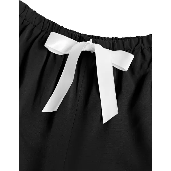 LYANER Women's Modal Pajamas Set Pocket Short Sleeve Shirt with Shorts Set PJS Sleepwear Loungwear