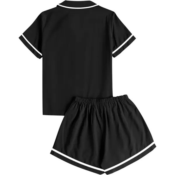 LYANER Women's Modal Pajamas Set Pocket Short Sleeve Shirt with Shorts Set PJS Sleepwear Loungwear