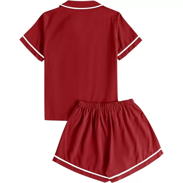LYANER Women's Modal Pajamas Set Pocket Short Sleeve Shirt with Shorts Set PJS Sleepwear Loungwear