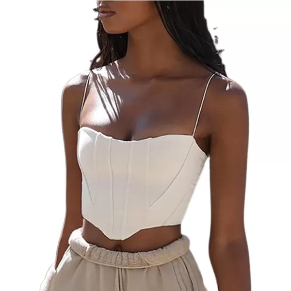 LYANER Women’s Sexy Sweetheart Neck Sleeveless Crop Tube Tops Strappy Bustier Cami Top