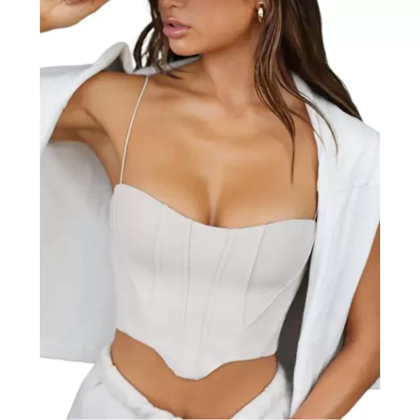 LYANER Women’s Sexy Sweetheart Neck Sleeveless Crop Tube Tops Strappy Bustier Cami Top