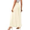 imageLYANER Womens Tie Front High Waist Side Split Slit Flowy Wide Leg Pleated Pant with BeltBeige