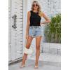 imageLYANER Womens Crewneck Popcorn Crop Tops Sleeveless Going Out Tops Tank ShirtBlack