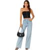 imageLYANER Womens Sexy Tube Tops Cute Crop Tops Strapless Basic Solid Short Shirts Casual Bandeau TopBlack