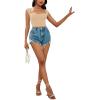 imageLYANER Womens Square Neck Ribbed Knit Sleeveless Slim Fit Solid Crop Top ShirtBeige