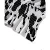 imageLYANER Womens V Neck Ruffle Cap Sleeve Shirred Blouse Sexy Crop Tank TopCow Print