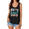 imageLYANER Womens Scoop Neck Letter Print Tank Sleeveless Loose fit Casual Top CamiBlack