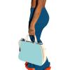 imageLYANER Womens High Waist Ruched Split Solid Pencil Long Maxi Skirt with Flap PocketsLake Blue