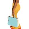 imageLYANER Womens High Waist Ruched Split Solid Pencil Long Maxi Skirt with Flap PocketsYellow