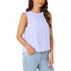 imageLYANER Womens Summer Sleeveless Tunic Pleated Crewneck Casual Tank Top BlousesBlue