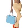 imageLYANER Womens High Waist Ruched Split Solid Pencil Long Maxi Skirt with Flap PocketsBeige