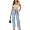 imageLYANER Womens Floral Lace Scallop Spaghetti Strap Sleeveless Sheer Tank Cami Top BlouseChampagne