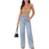 imageLYANER Womens Floral Lace Scallop Spaghetti Strap Sleeveless Sheer Tank Cami Top BlouseKhaki